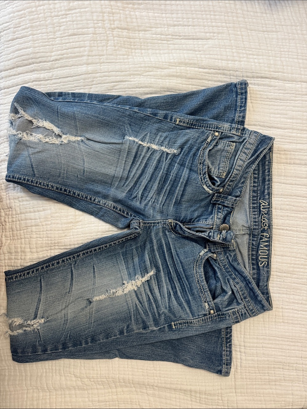 Almost Famous Light Blue Distressed Boyfriend Jeans